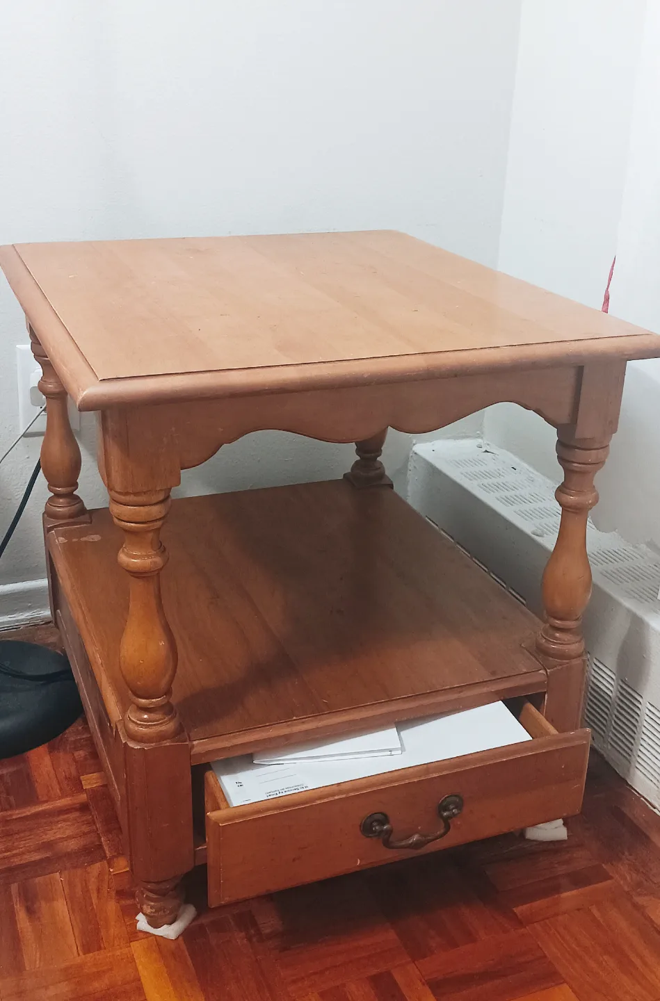 Wooden End Table with Drawer thumbnail