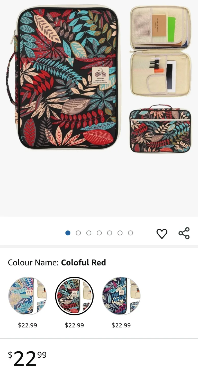 A4 Document Bag - Floral Design image indicator(6)