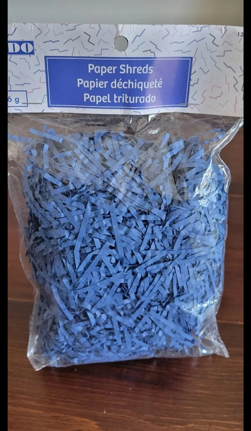 Blue Paper Shreds for Gift Wrapping #freecycle thumbnail