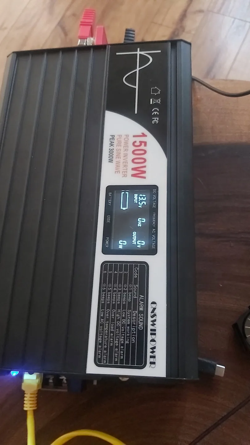 1500W Pure Sine Wave Inverter NEW thumbnail