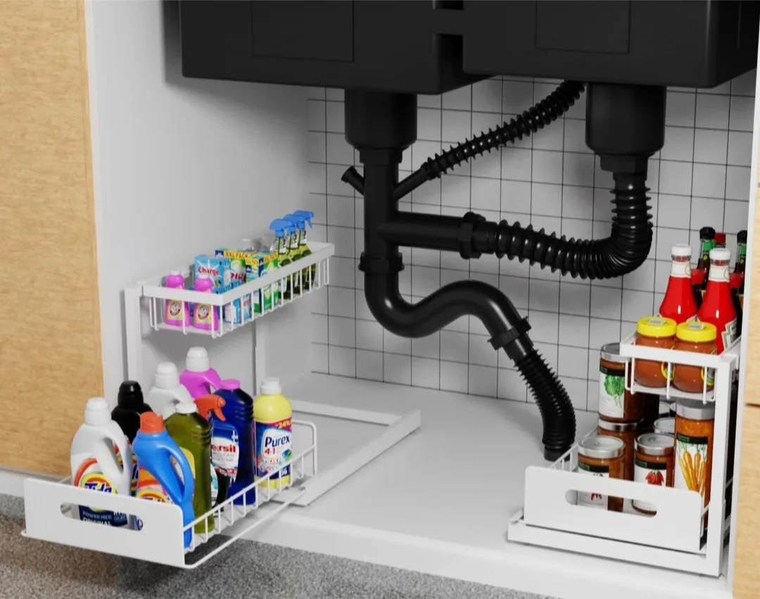 Two-Tier Under-Sink Organizer - White image indicator(2)