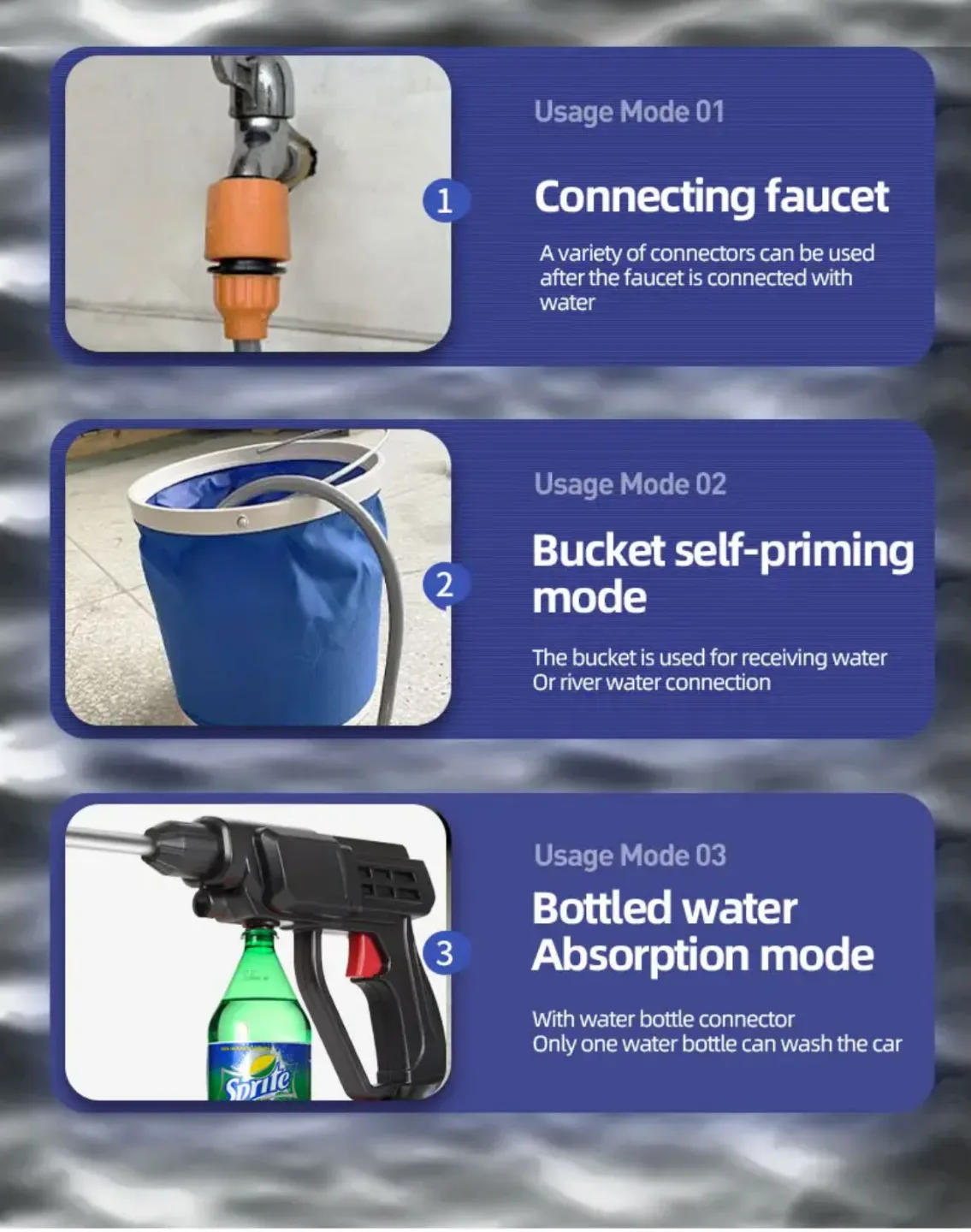 Cordless 3-in-1 Portable Power Washer image indicator(8)