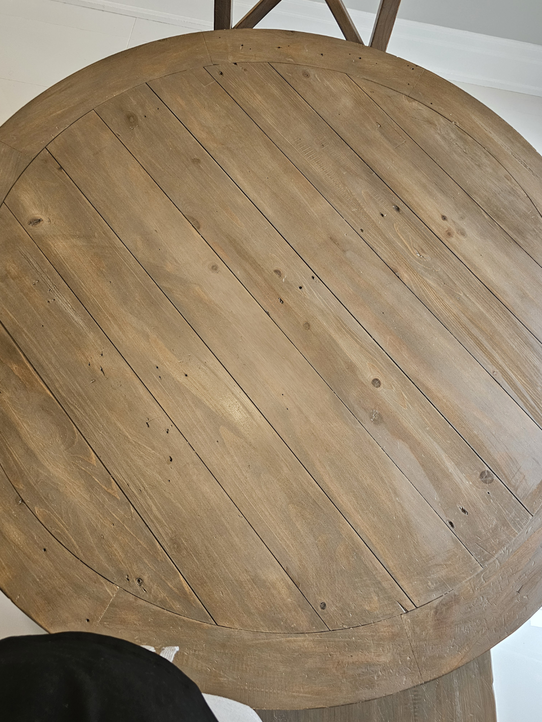 Urban Barn Round Wooden Dining Table and Four Chairs - photo 3