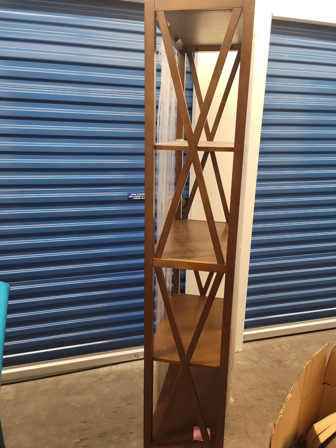 Dark Brown Wooden Bookcase-set of 2 - photo 2