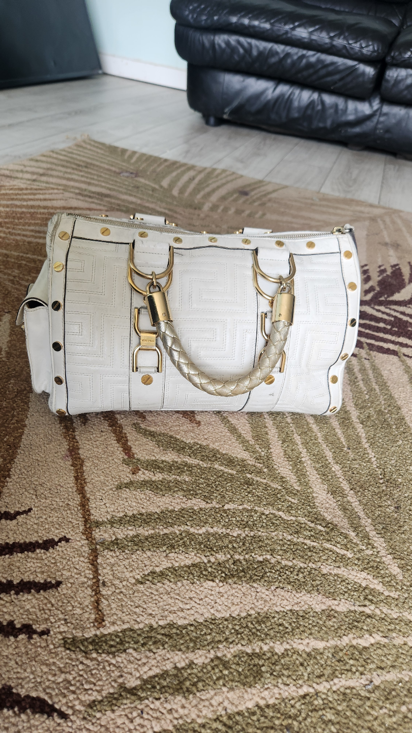 Gianni Versace White Leather Handbag - photo 3