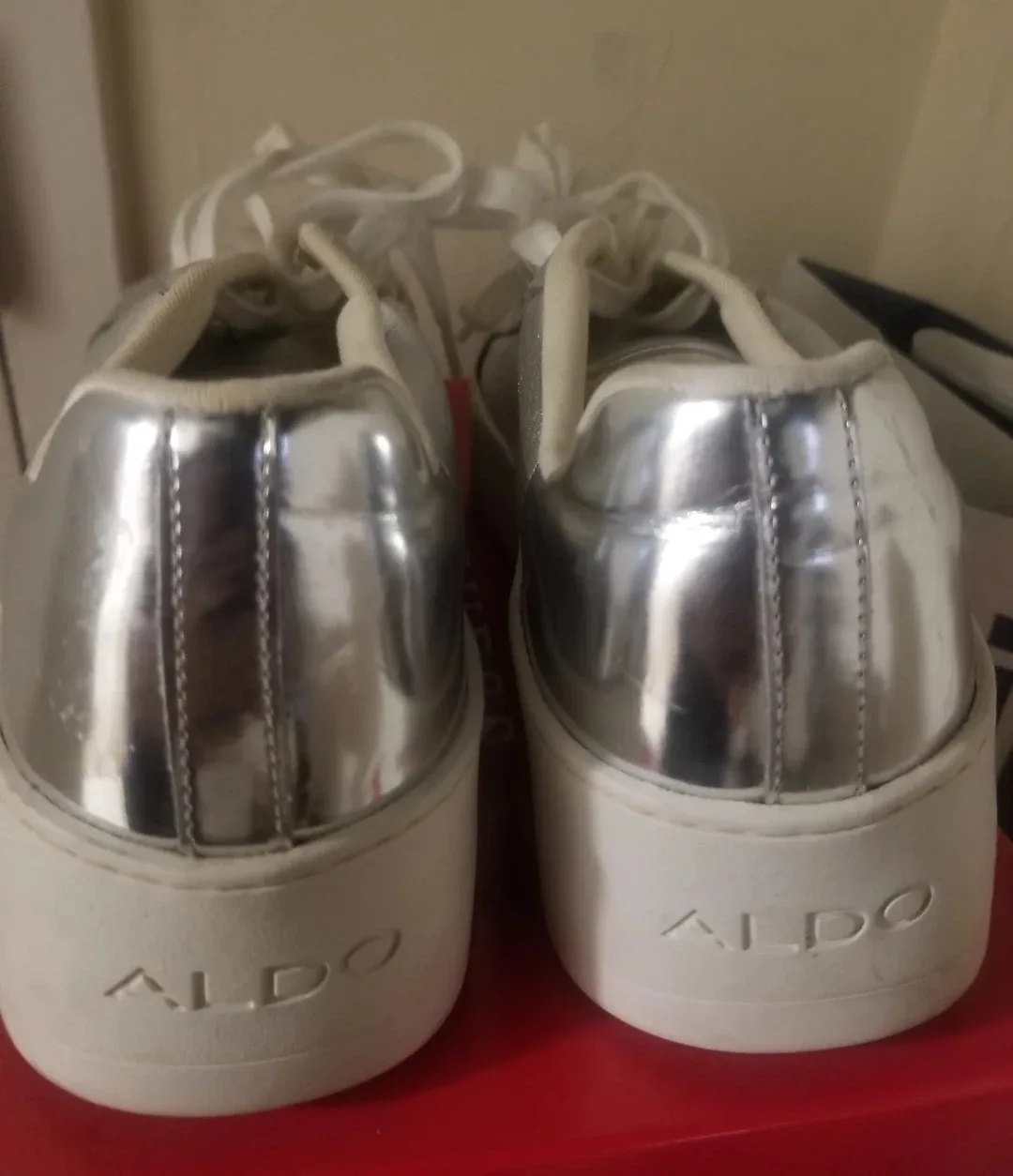 ALDO Women's Silver Platform Sneakers image indicator(2)