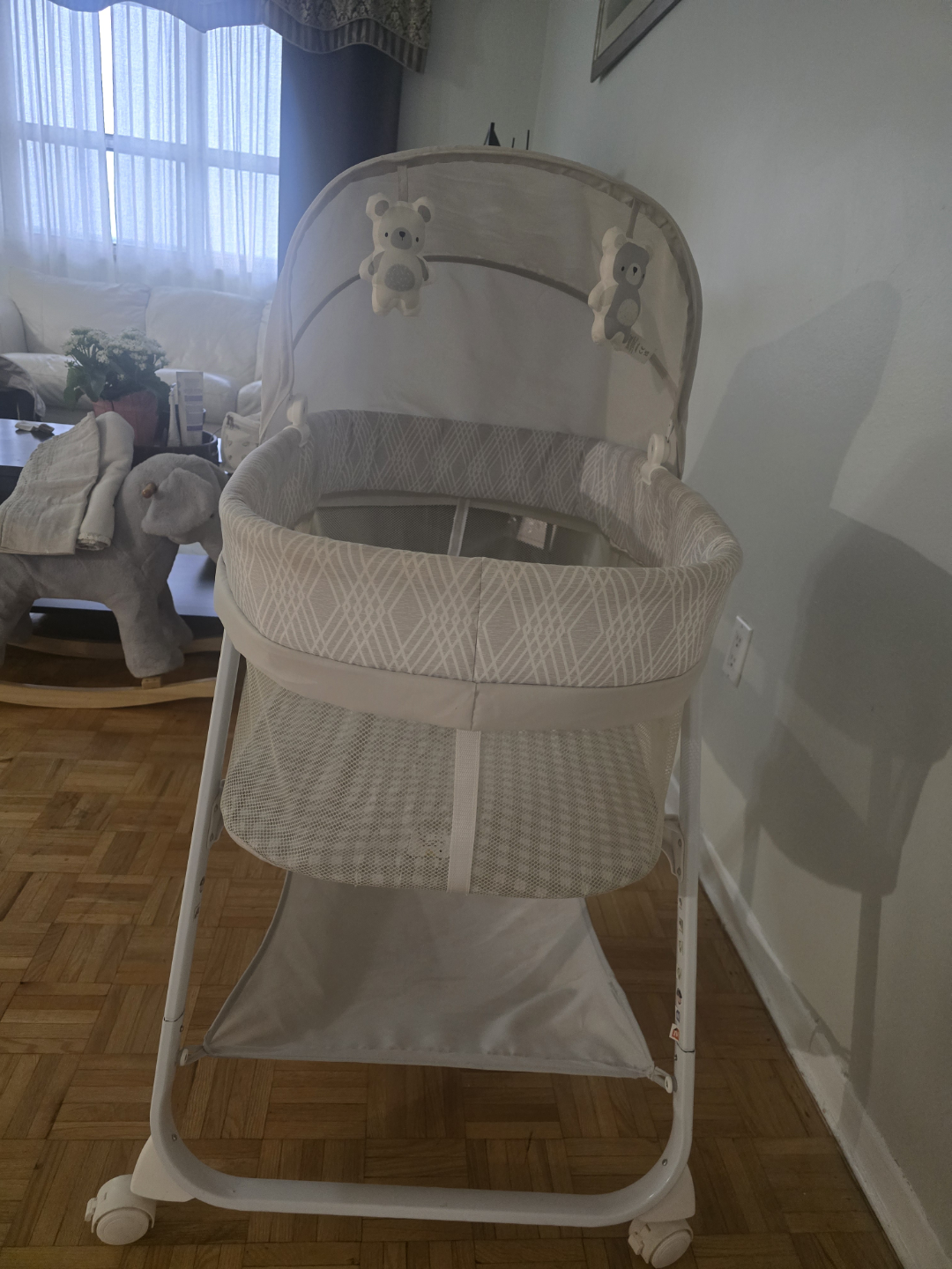 Baby Bassinet with Stand and Canopy