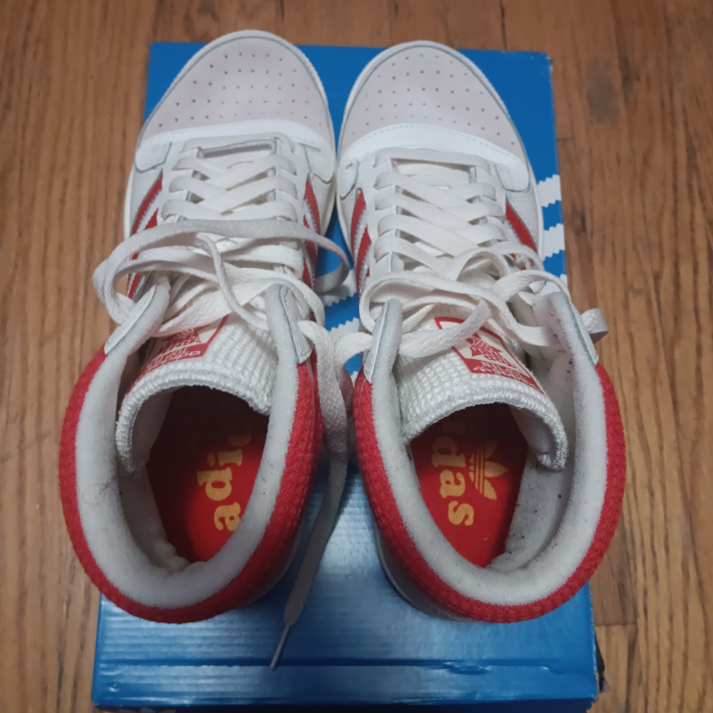 Adidas Top Ten Hi Sneakers - White and Red - photo 4