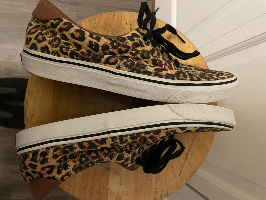Vans Era 59 Leopard Print Orange Brown Leather Sz 12 Men’s - photo 4