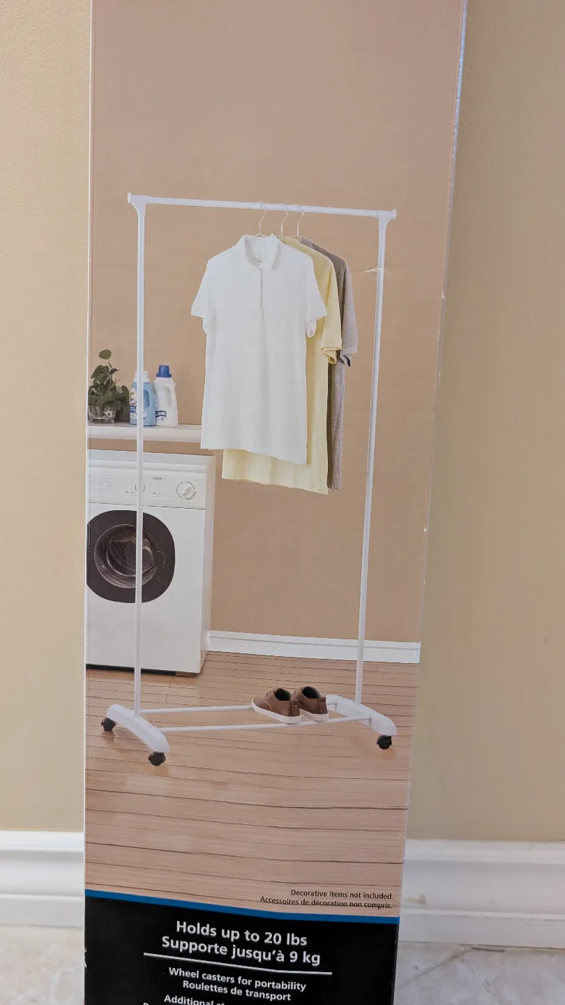 Mainstays White Garment Rack image indicator(2)