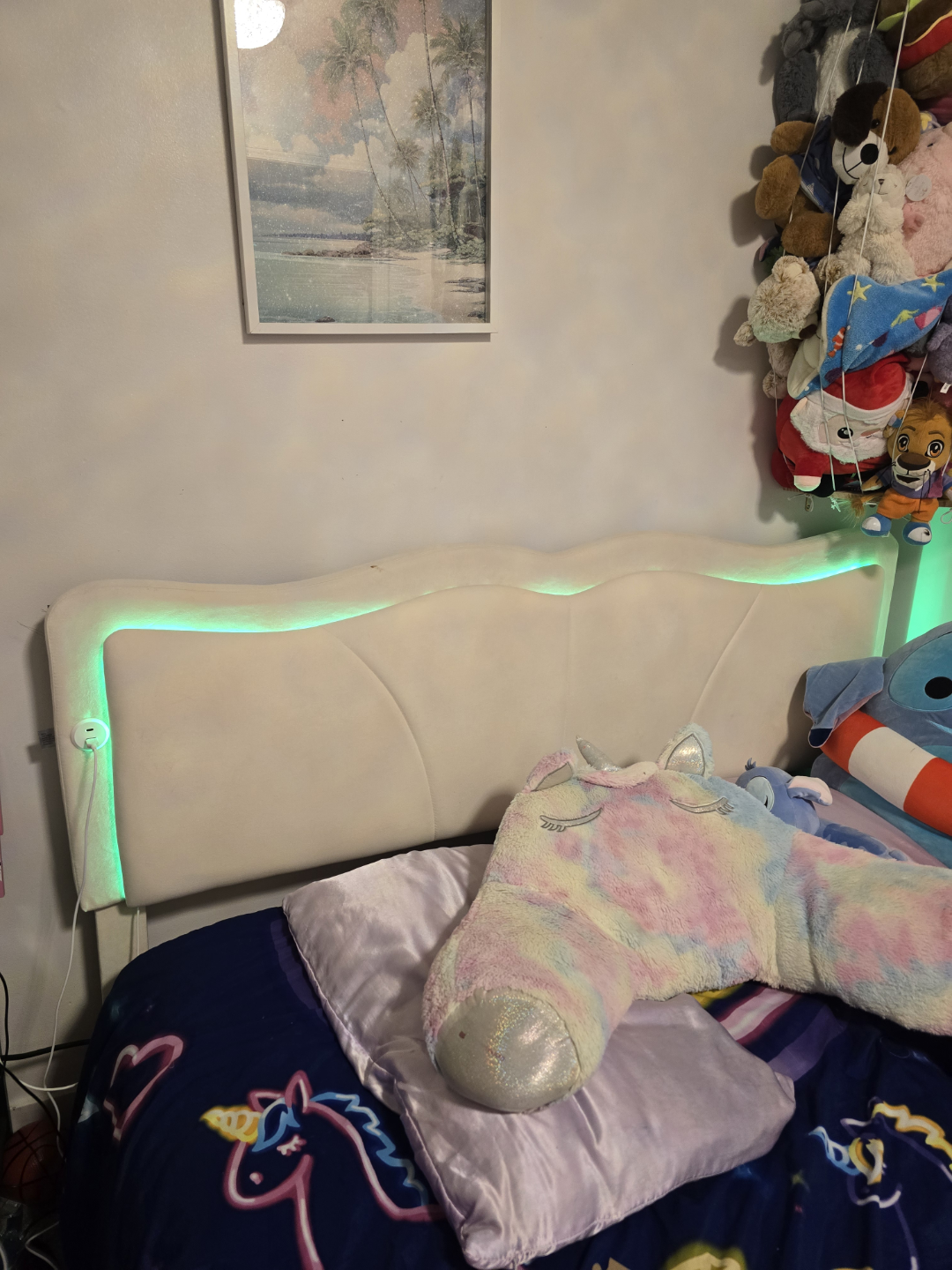 Queen-size bed frame with LED lights - photo 2