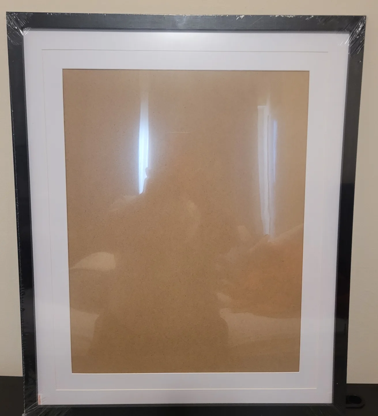 Large Black Picture Frame with White Mat thumbnail