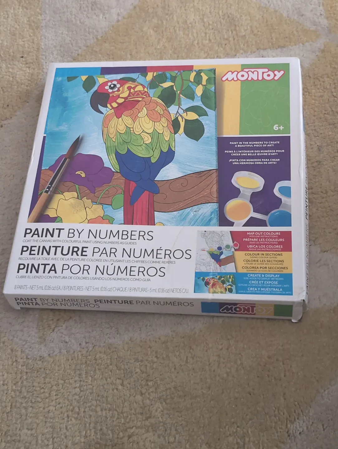 Montoy Paint by Numbers Parrot Painting Kit thumbnail
