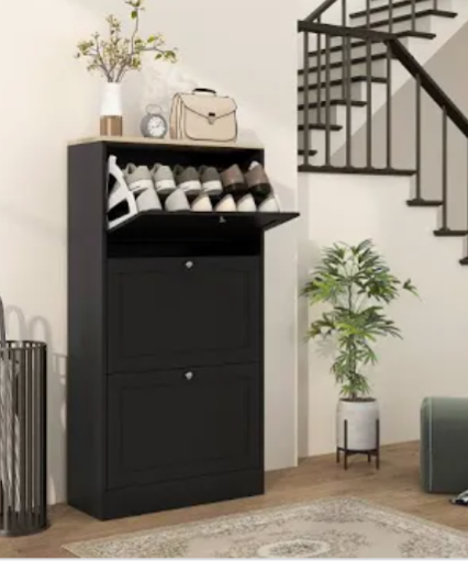 Dark Colour Shoe Cabinet