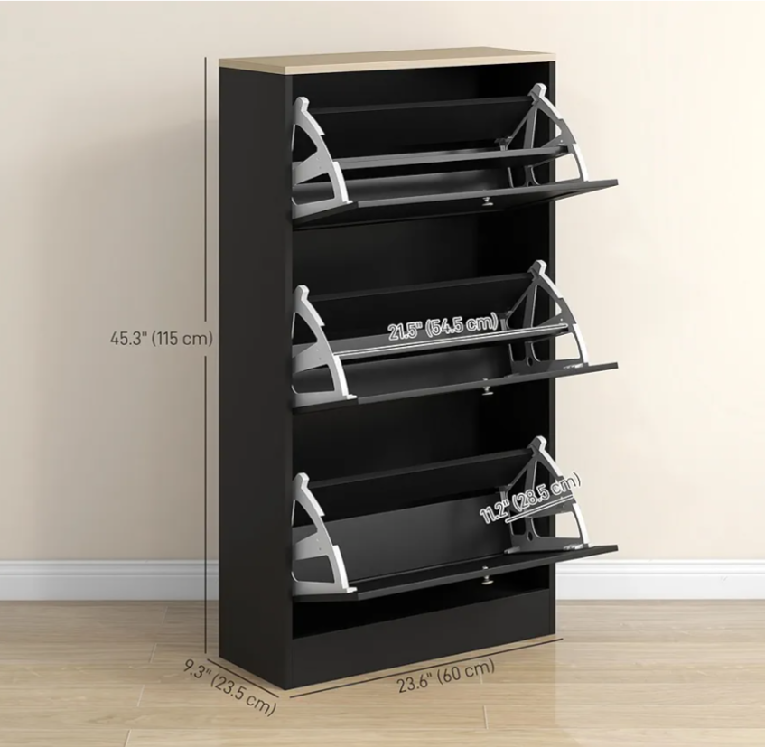 Dark Colour Shoe Cabinet - photo 2