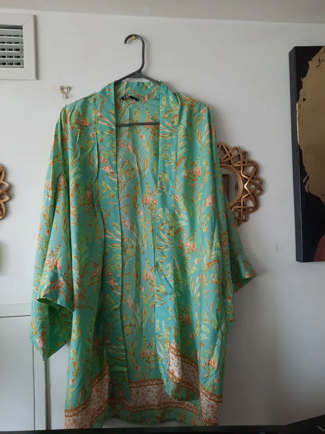 Floral Print 3-Piece Set:  Crop Top, Shorts & Kimono thumbnail