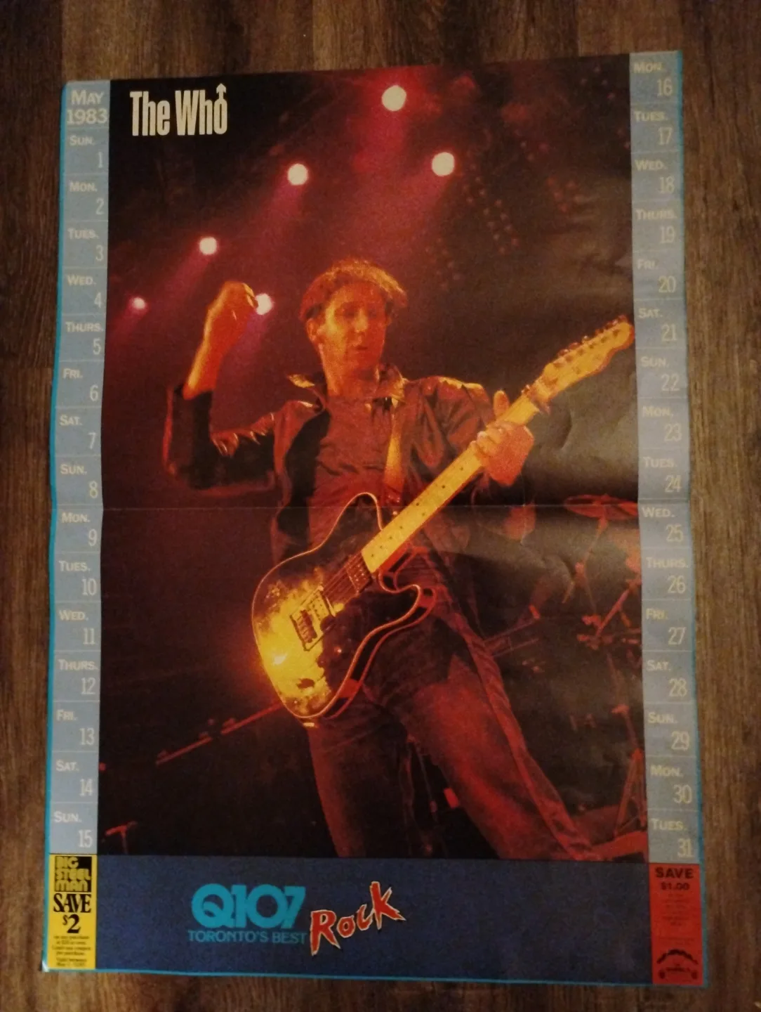 The Who 1983 Concert Poster - Q107 Toronto's Best Rock thumbnail