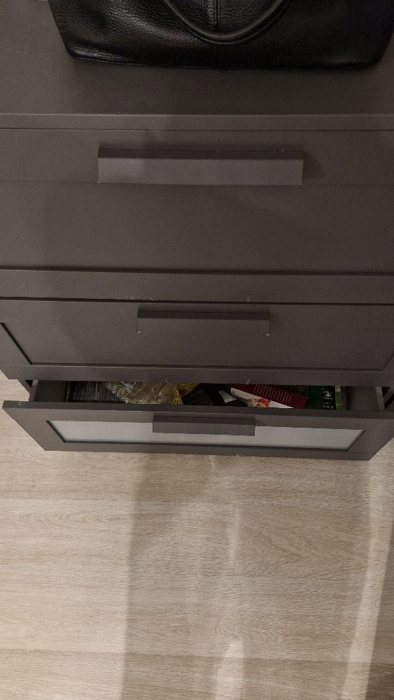 Three-Drawer Dresser - Dark Grey - photo 2
