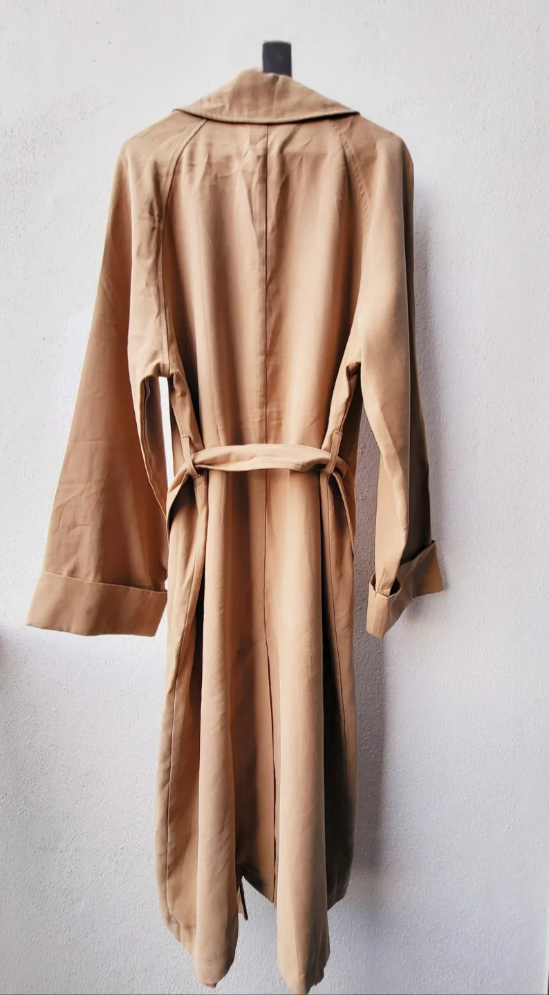 ❣️ Classic Trench Coat Oversized Minimalist Style - Small Medium image indicator(3)