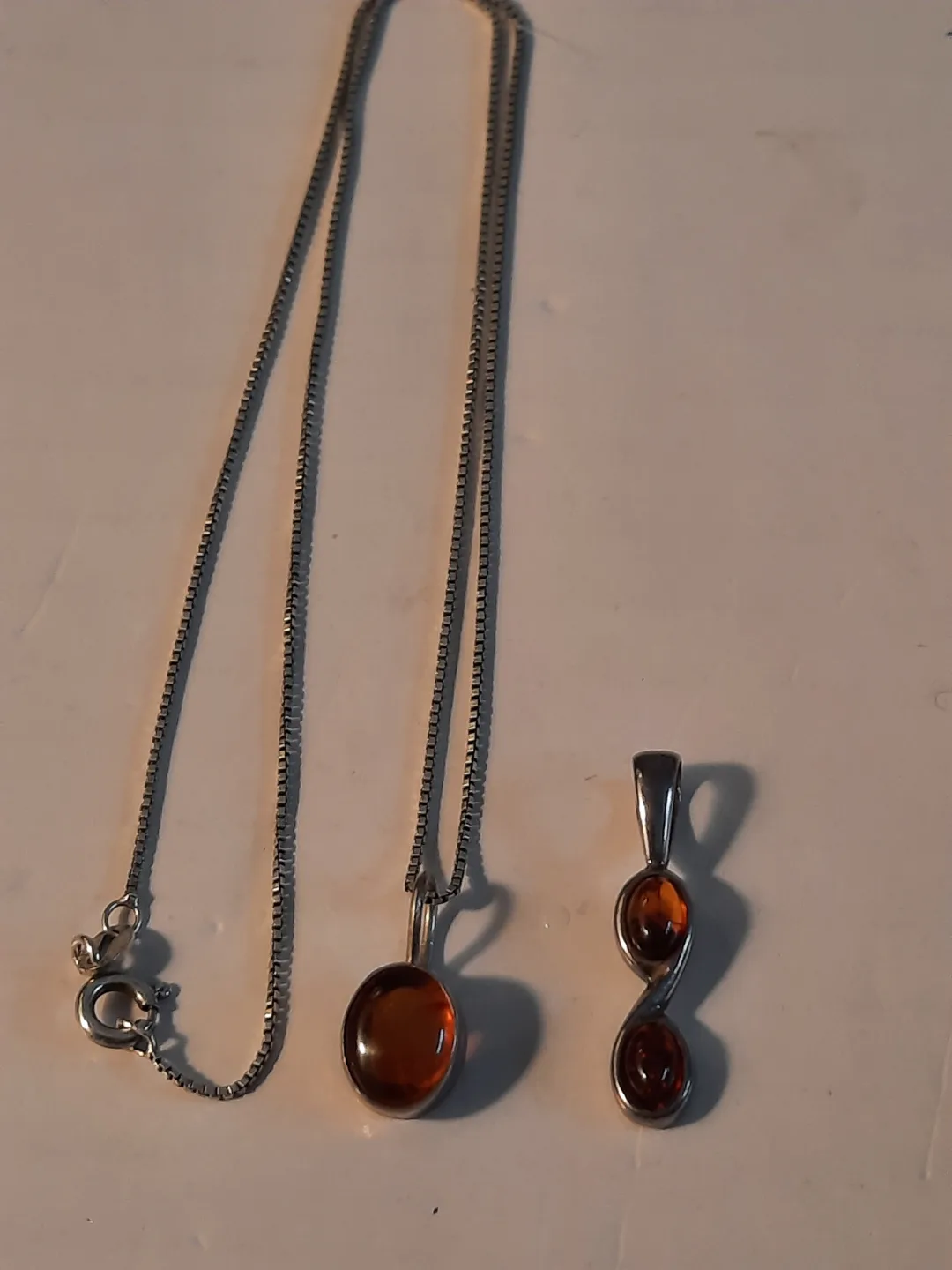Amber925 Pendant with 925 silver chain thumbnail