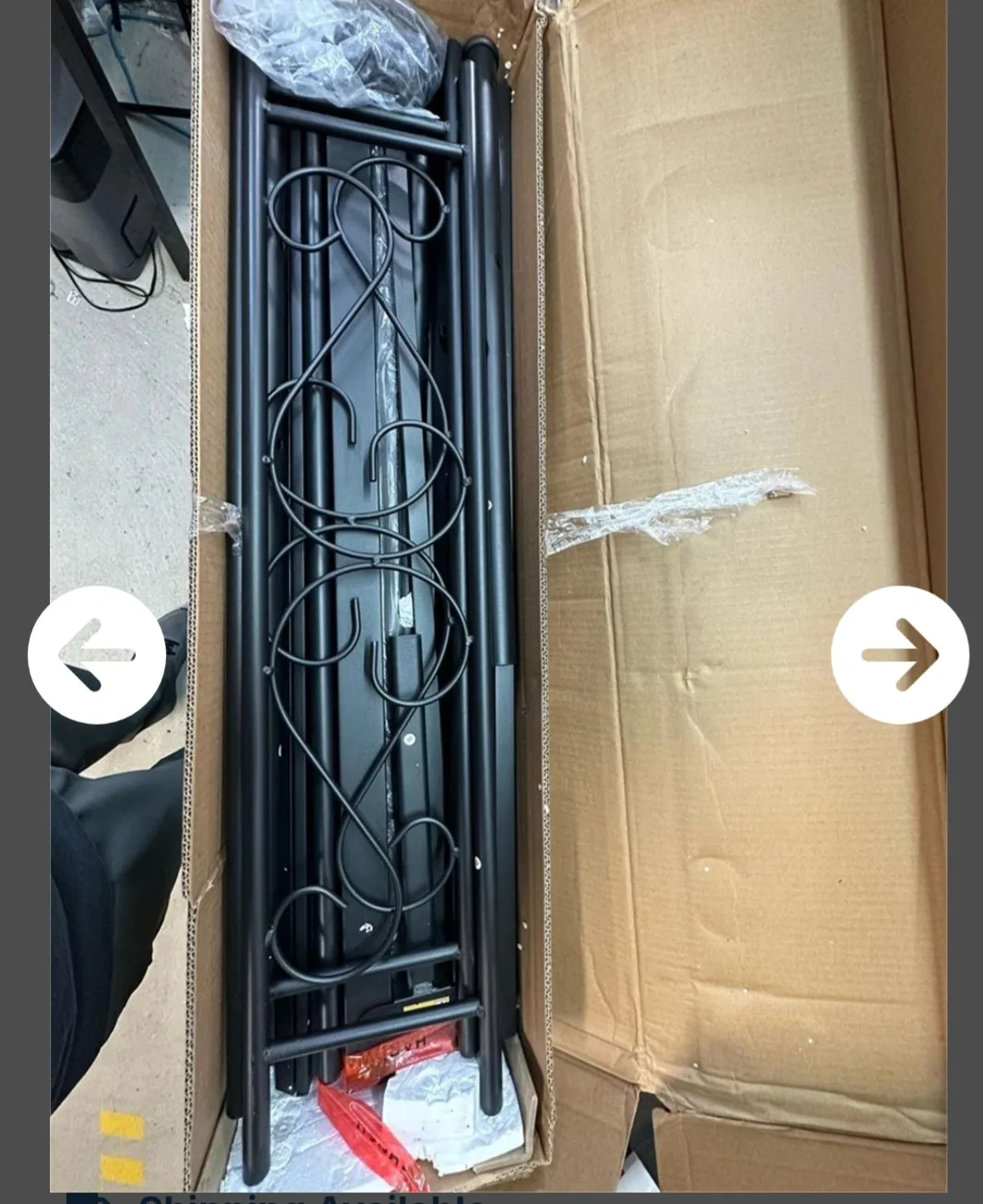 Twin-size Metal Bed Frame - Black image indicator(2)