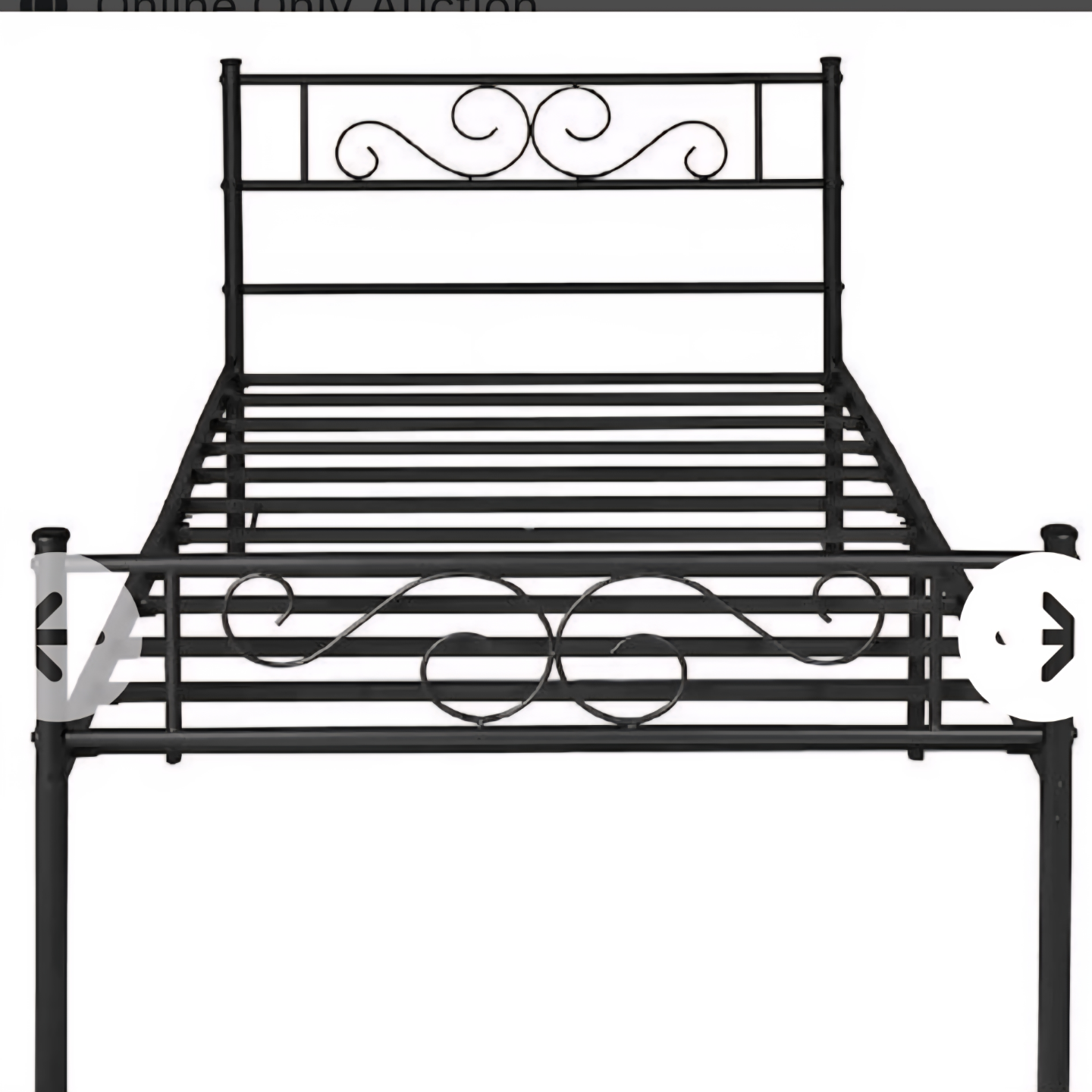 Twin-size Metal Bed Frame - Black - photo 4