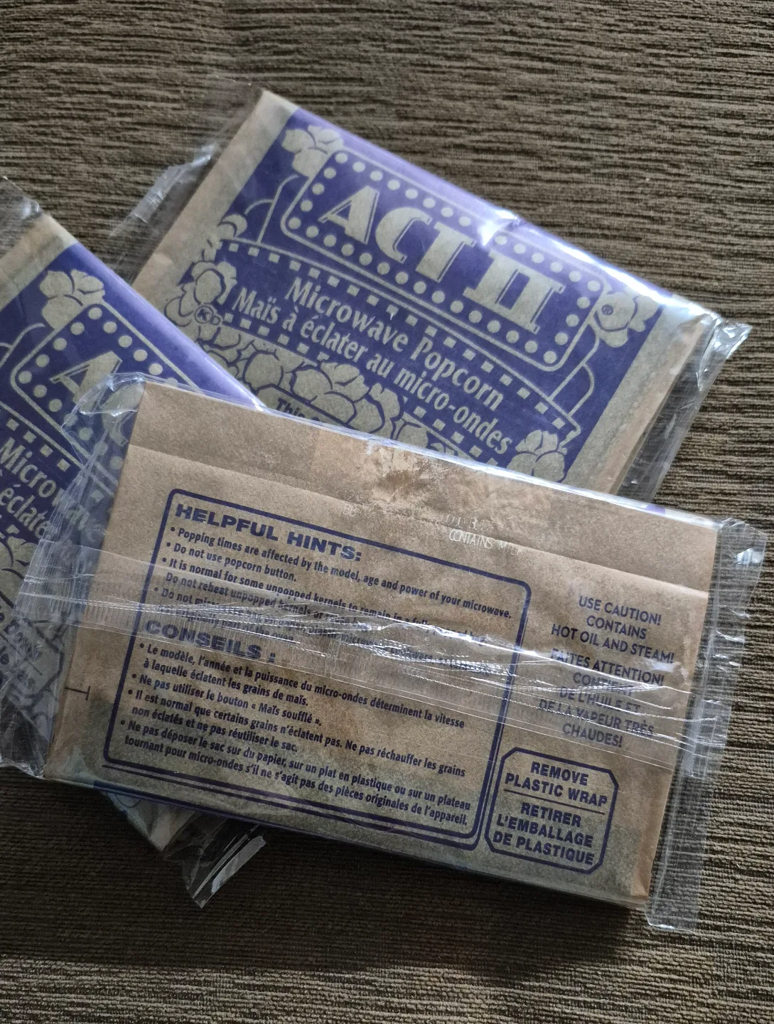 Act II Microwave Popcorn (3 packs) new sealed 🧡 thumbnail