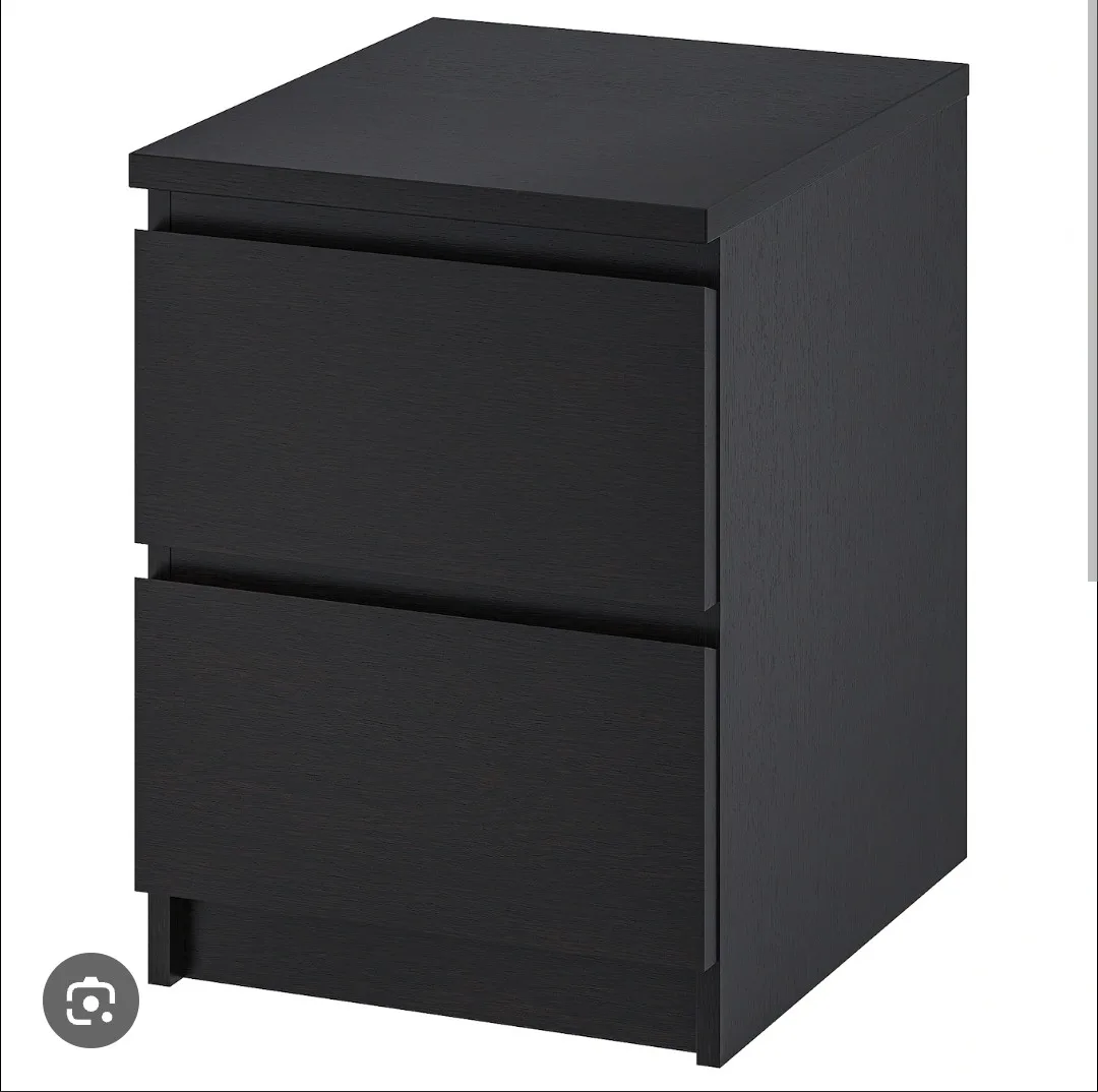 MALM Two-Drawer Chest - Black-Brown thumbnail
