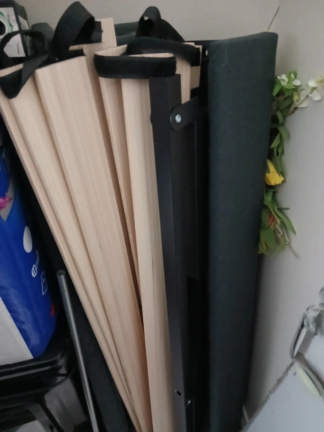 Twin-Size Upholstered Bed Frame with Headboard and Storage image indicator(10)