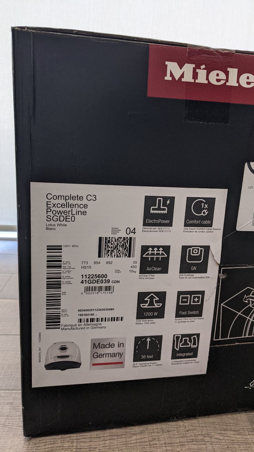 Miele Complete C3 PowerLine Canister Vacuum Cleaner - New in Box - photo 3