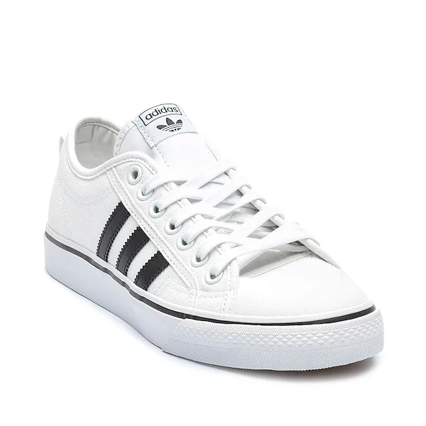 Adidas Nizza Low Top Canvas Sneakers - White/Black thumbnail