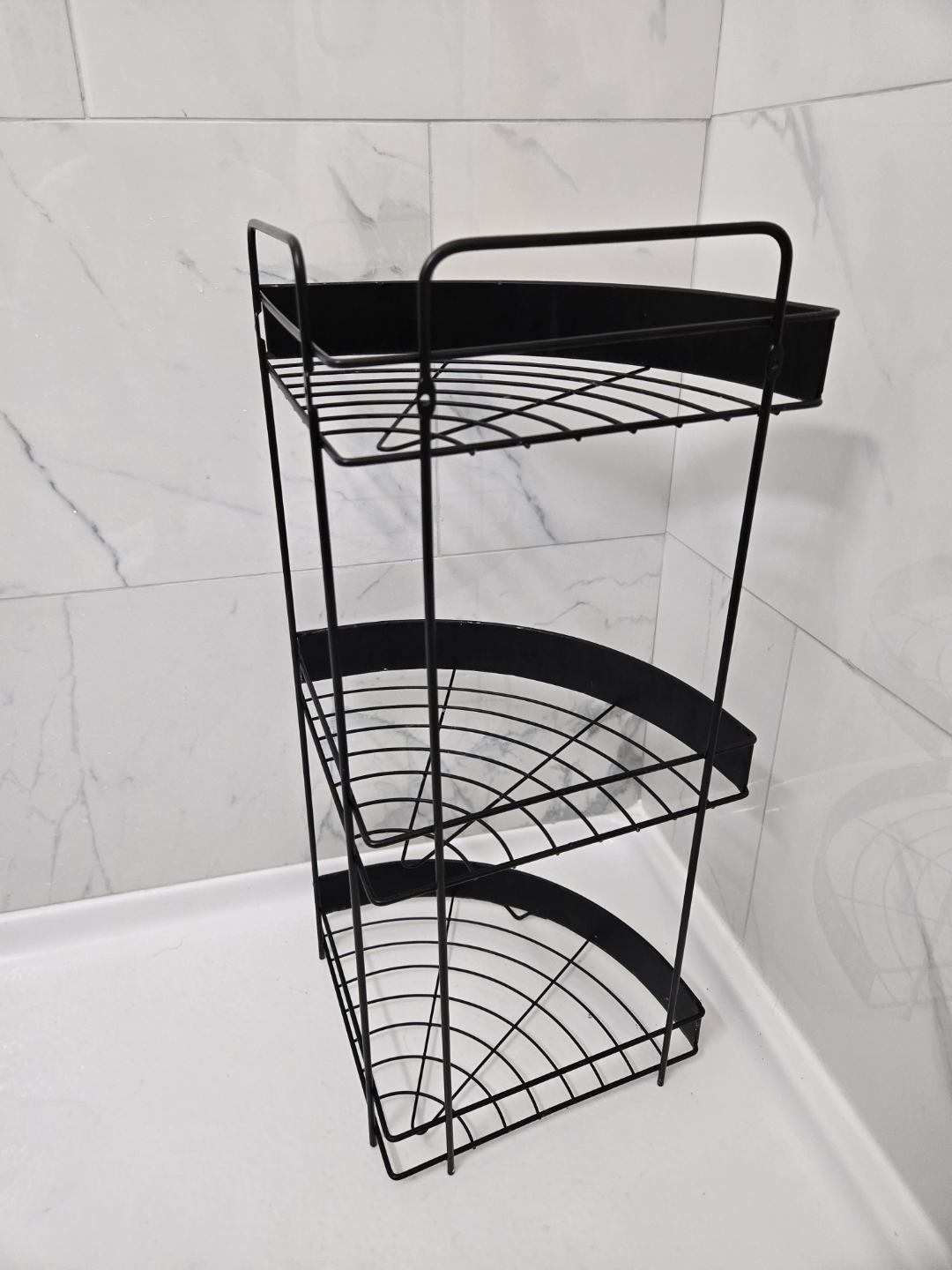 Black 3-Tier Corner Shelf Organizer - photo 2