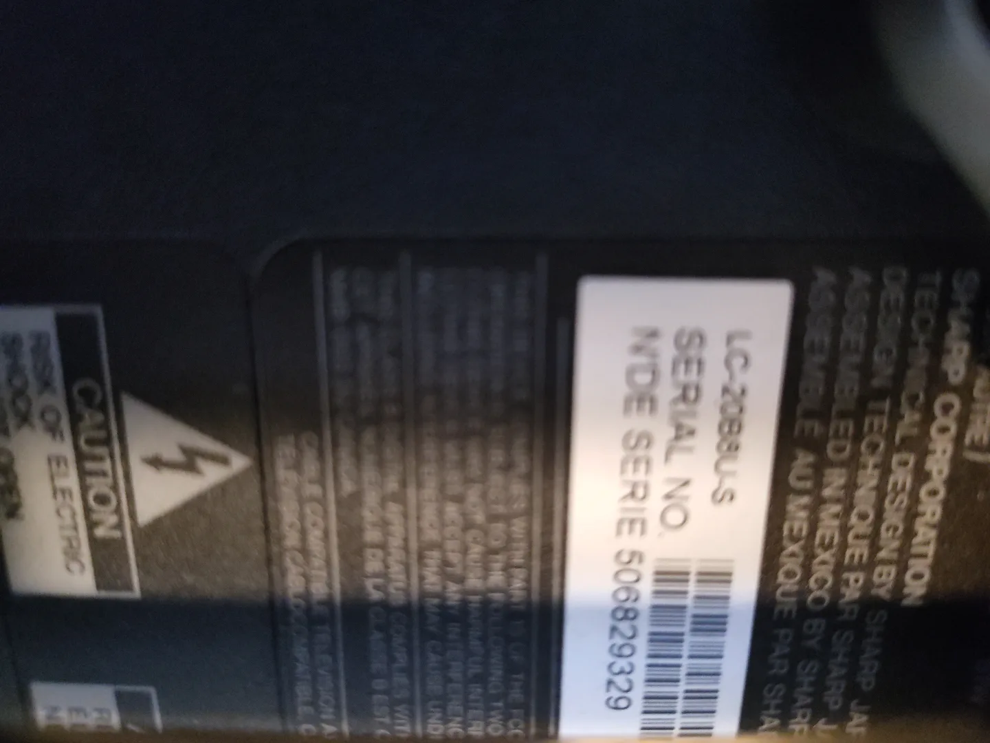 Sharp LC-20BU5 20-inch LCD TV image indicator(3)