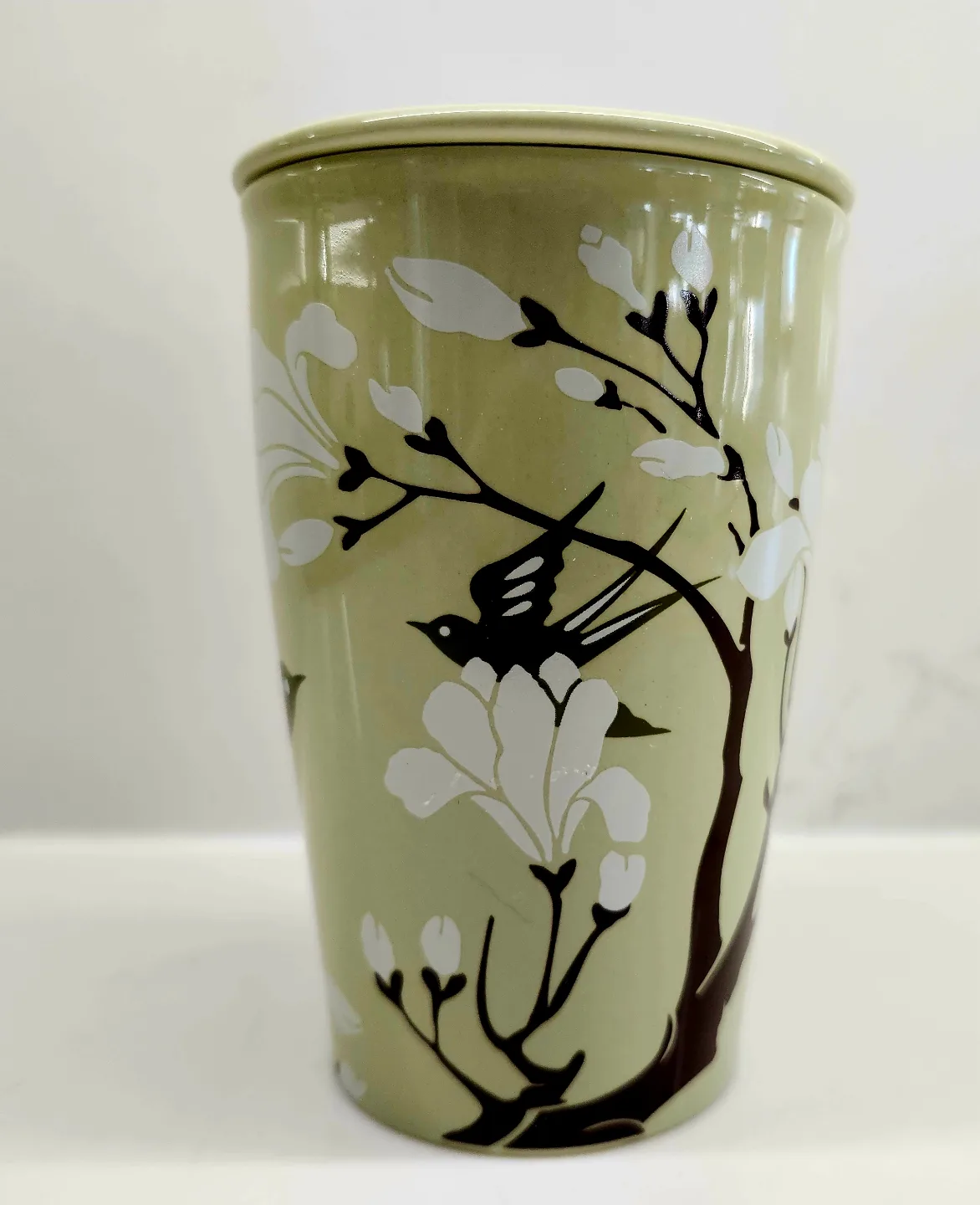Tea Forte Infuser Mug with Lid - Birds and Flowers Design thumbnail