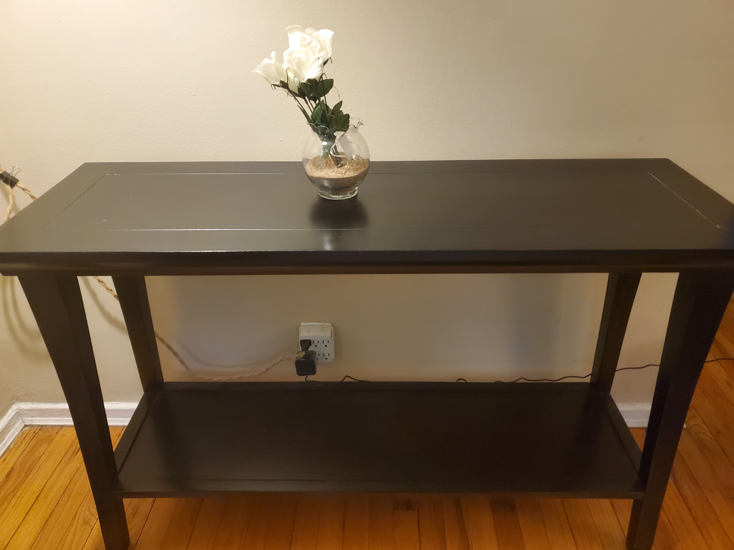 Black Console Table with Shelf