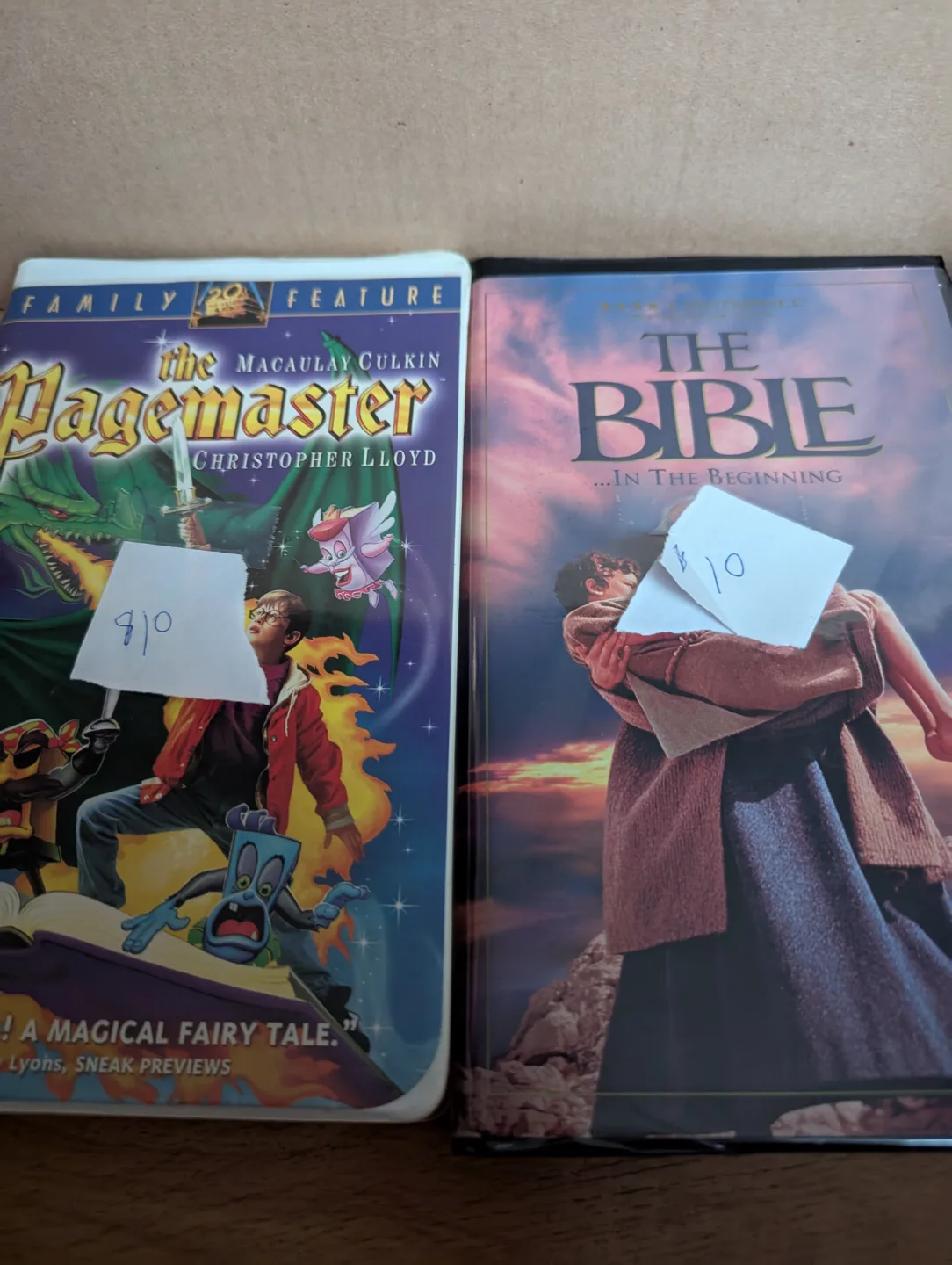 The Pagemaster & The Bible VHS Tapes thumbnail