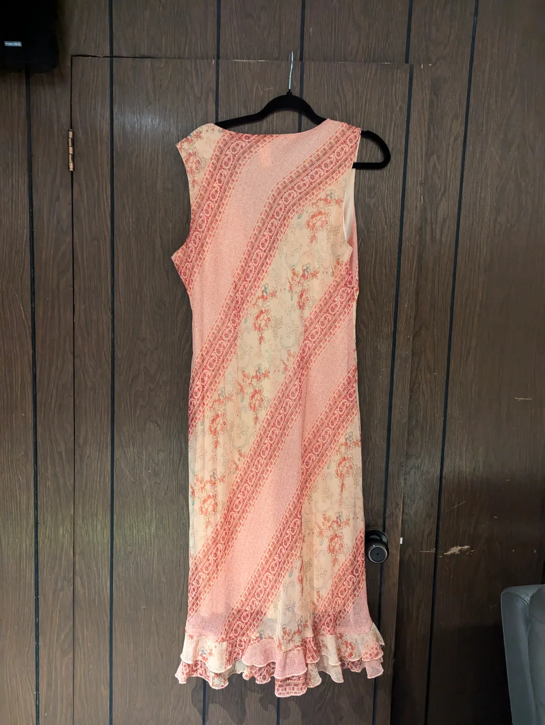 Believe Vintage Peach Floral Midi Dress image indicator(3)