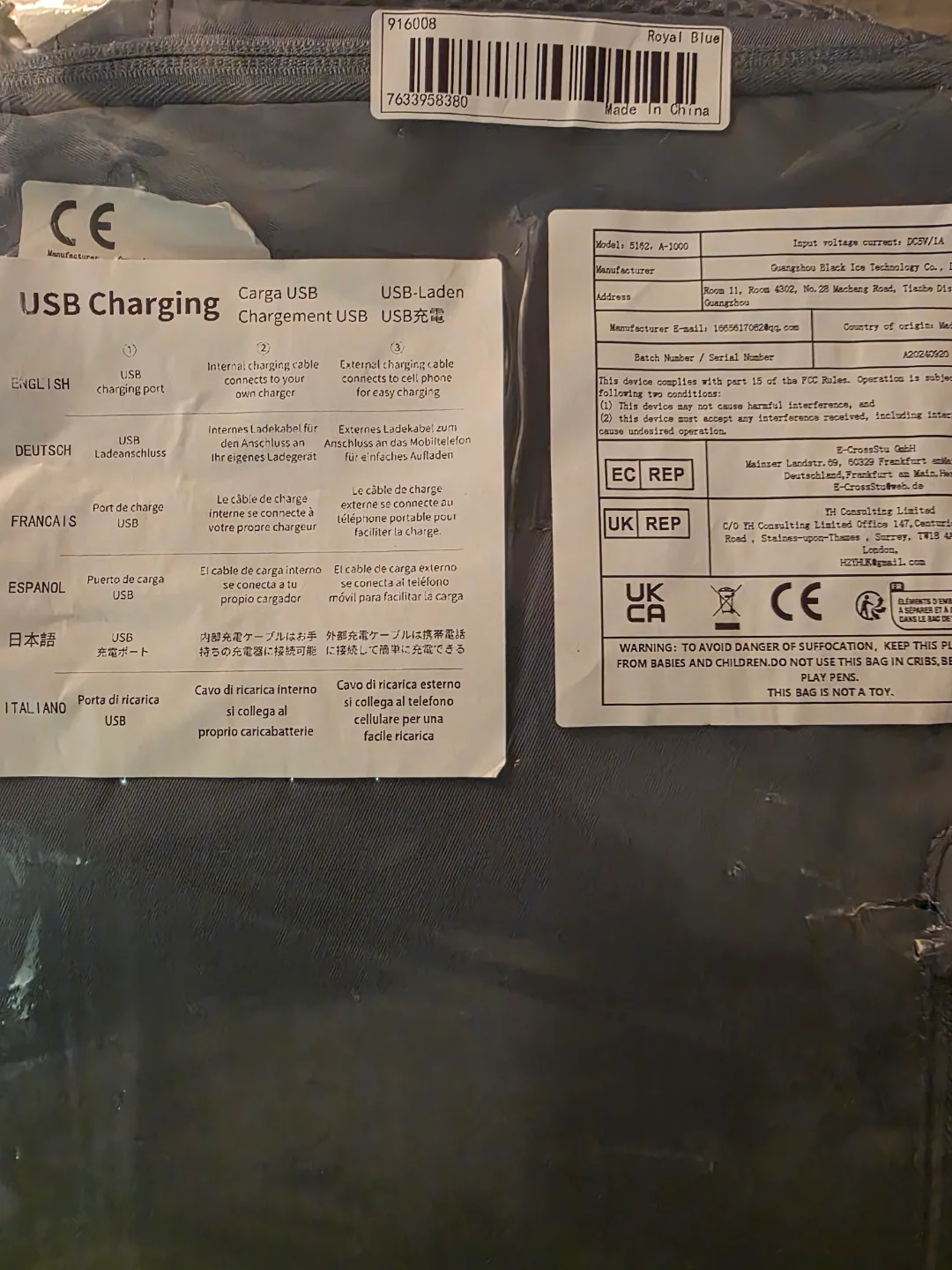 Expandable Travel Backpack - Royal Blue image indicator(10)