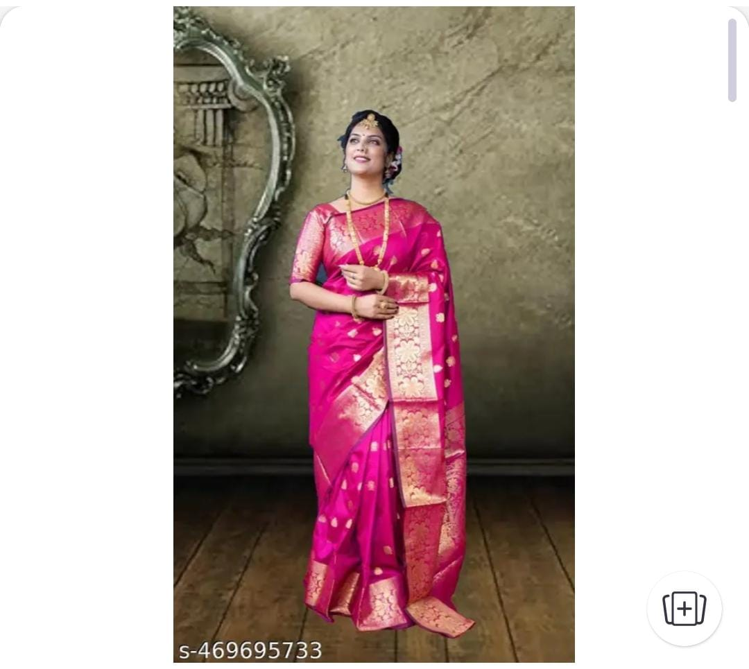 Gorgeous Pink Banarasi Silk Saree