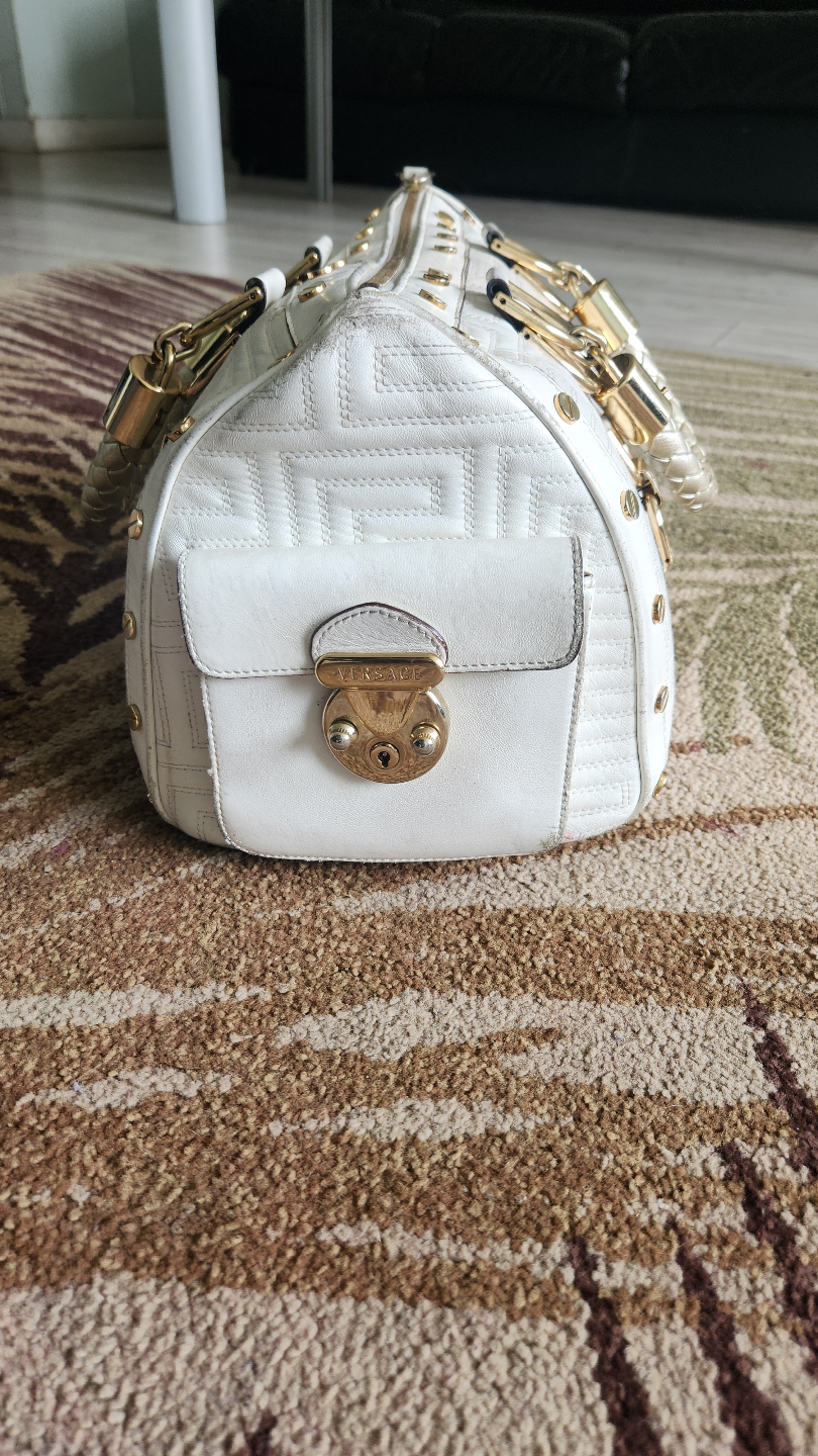 Gianni Versace White Leather Handbag - photo 2