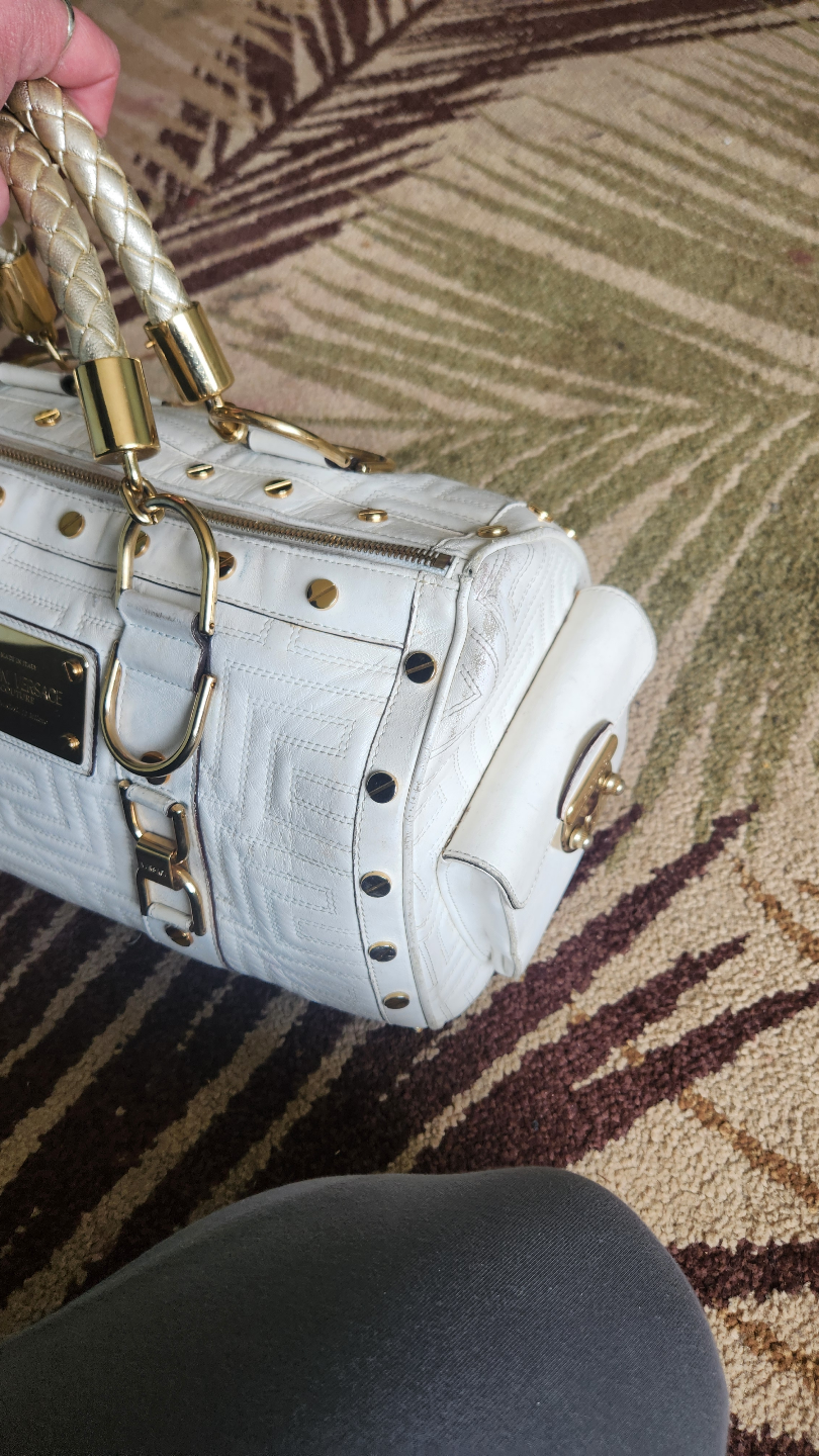 Gianni Versace White Leather Handbag - photo 5