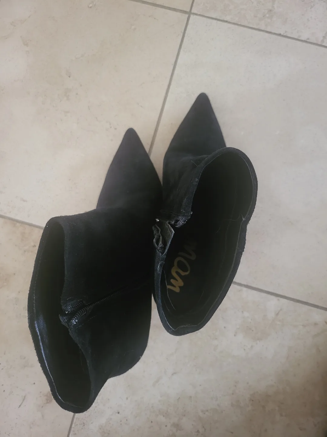 Sam Edelman Black Suede Ankle Boots - Size 6 image indicator(3)