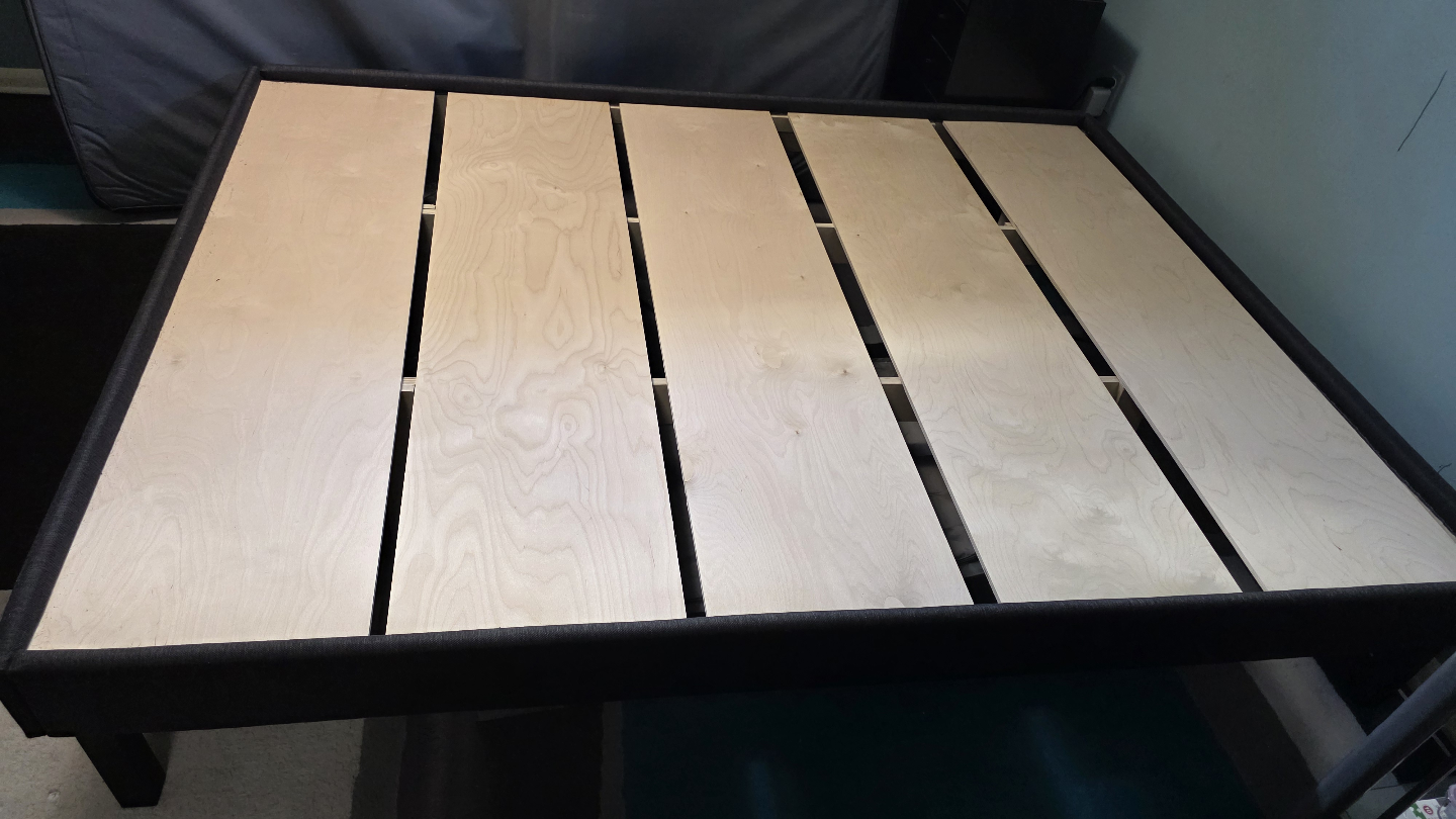 Queen-size platform bed frame