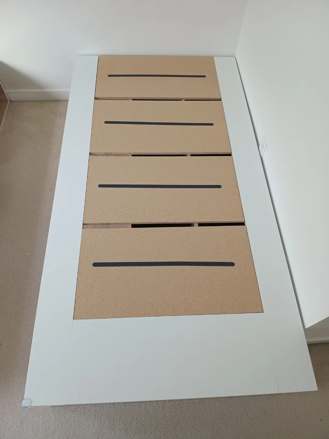 1 Twin Bed Frame - White thumbnail