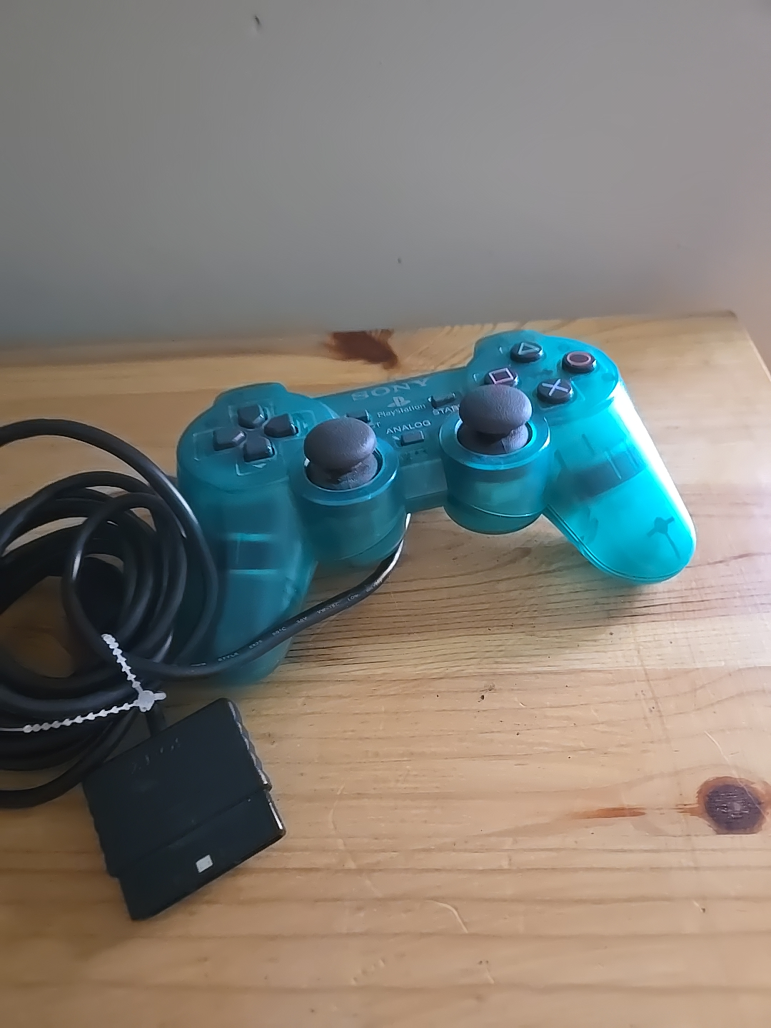 Rare Teal PlayStation 1 2 Controller - photo 2