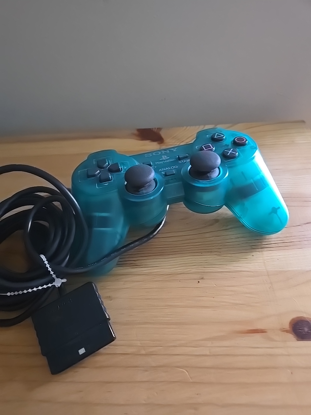 Rare Teal PlayStation 1 2 Controller - photo 3
