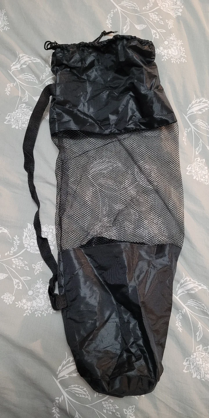 Black Yoga Mat Bag with Drawstring Closure thumbnail