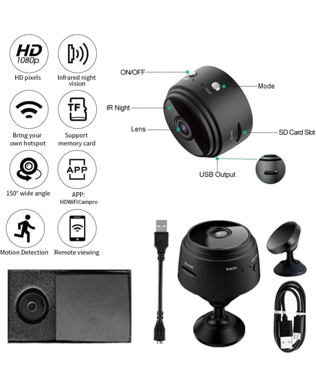 Mini Spy WiFi Camera with Motion Detection and Night Vision - photo 2