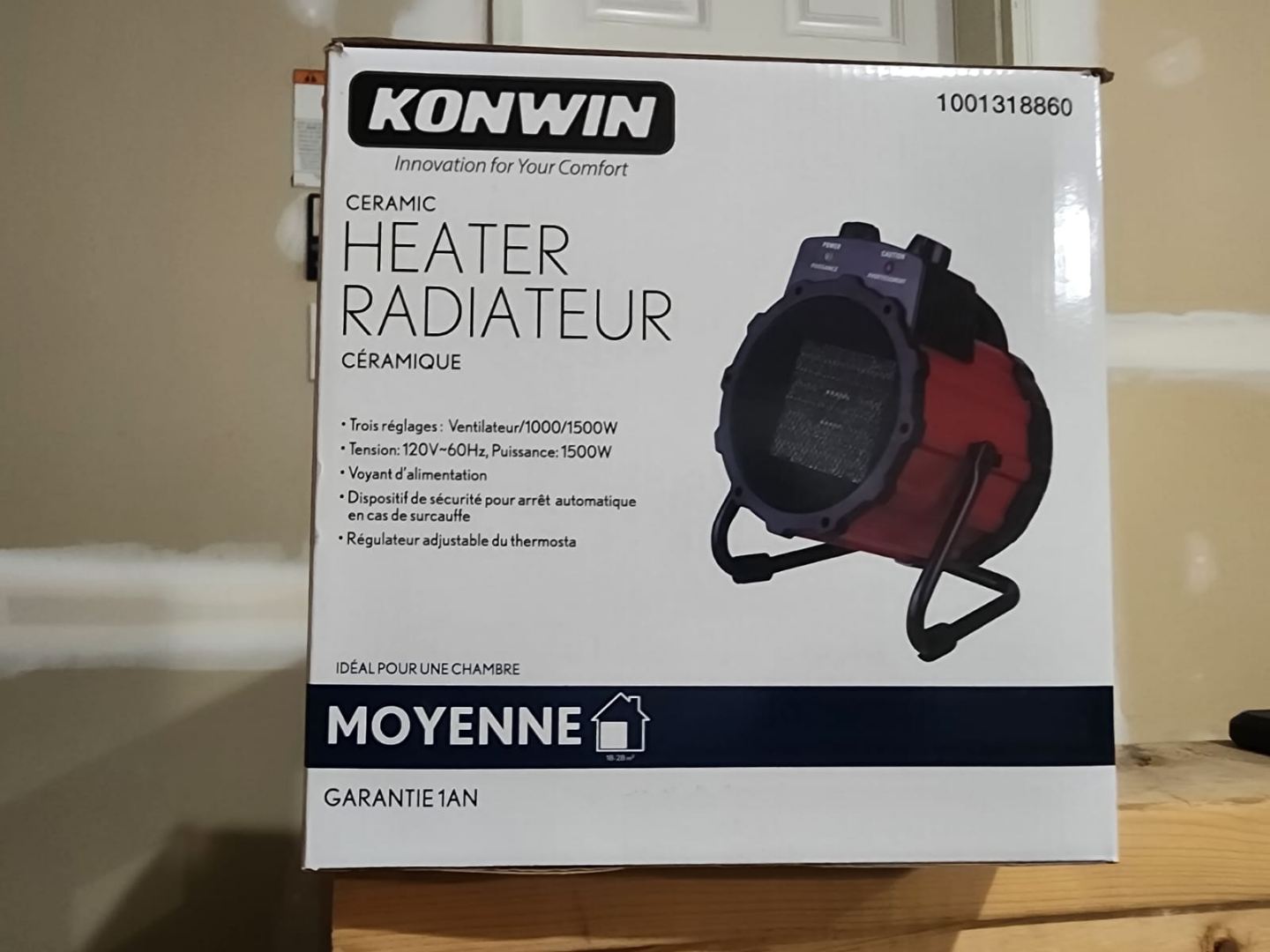 Konwin Ceramic Heater Radiator - 1000/1500W - photo 2