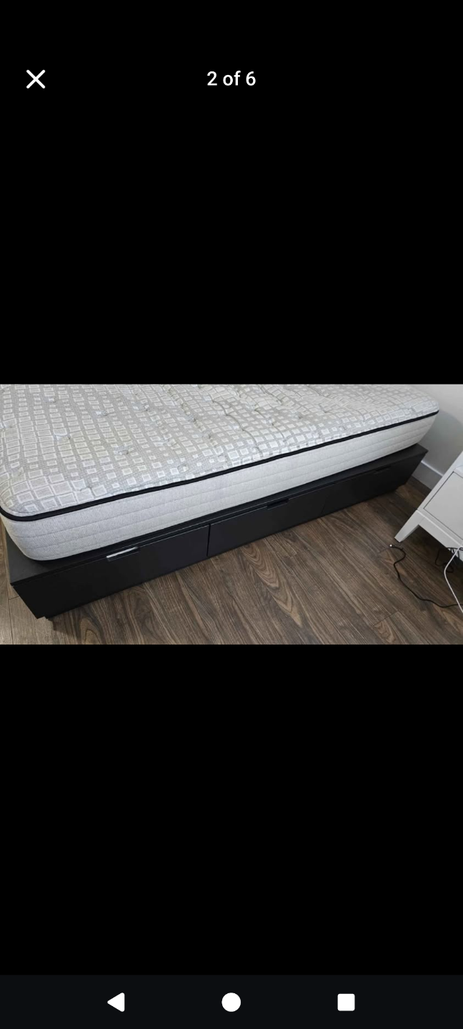 IKEA Nordli Bed Frame + Sealy Posturepedic Angelika Mattress - photo 2